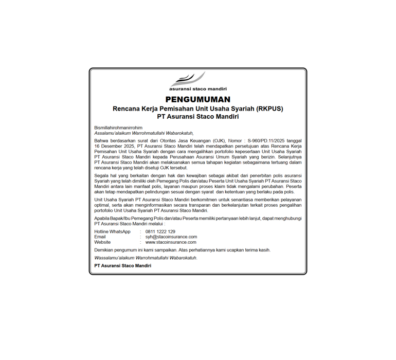 Rencana Kerja Pemisahan Unit Usaha Syariah (RKPUS)